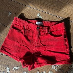 Forever 21 red corduroy shorts